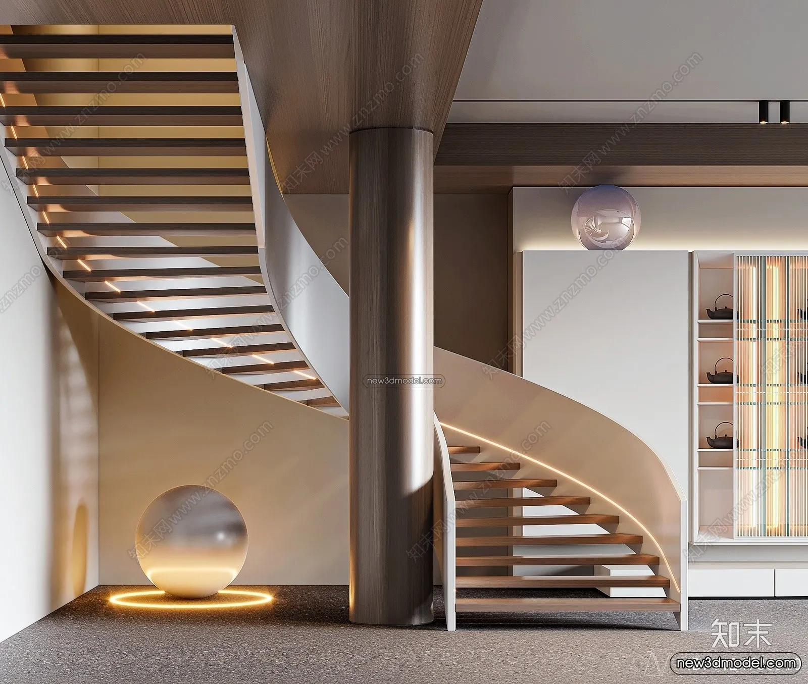 Staircase Decoration – 3D Interior Scene – 3D Models – 135