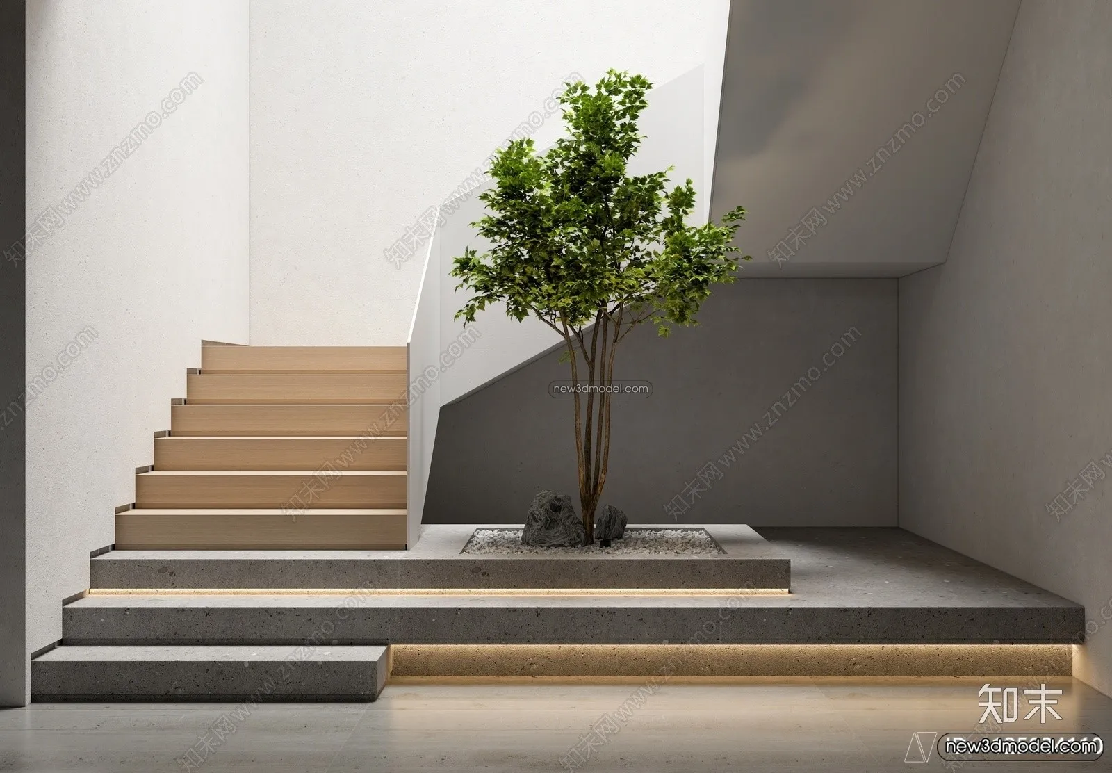 Staircase Decoration – 3D Interior Scene – 3D Models – 148