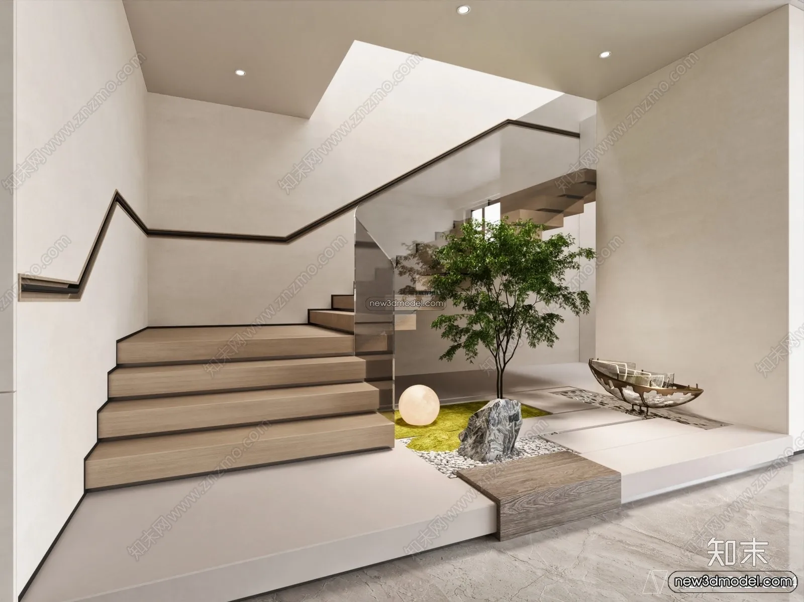 Staircase Decoration – 3D Interior Scene – 3D Models – 170