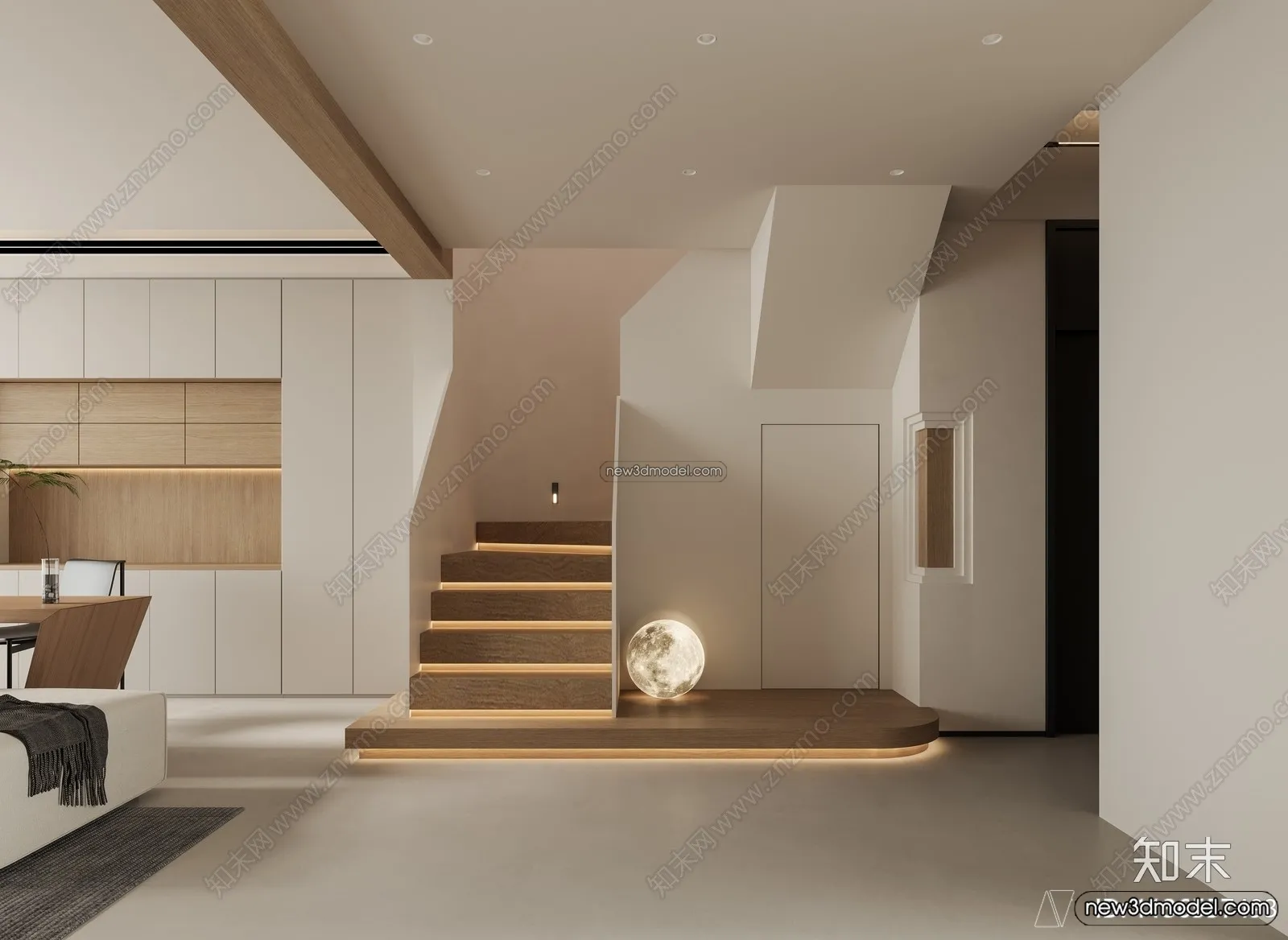 Staircase Decoration – 3D Interior Scene – 3D Models – 175