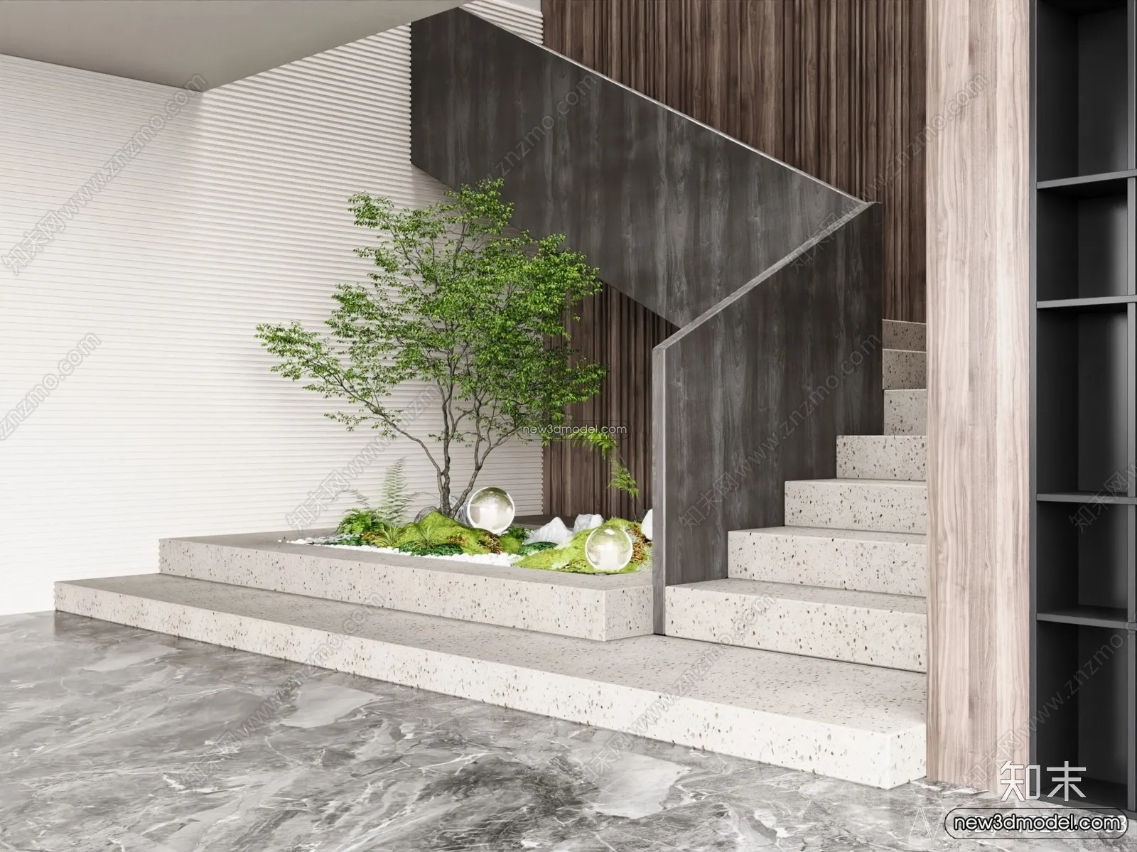 Staircase Decoration – 3D Interior Scene – 3D Models – 180