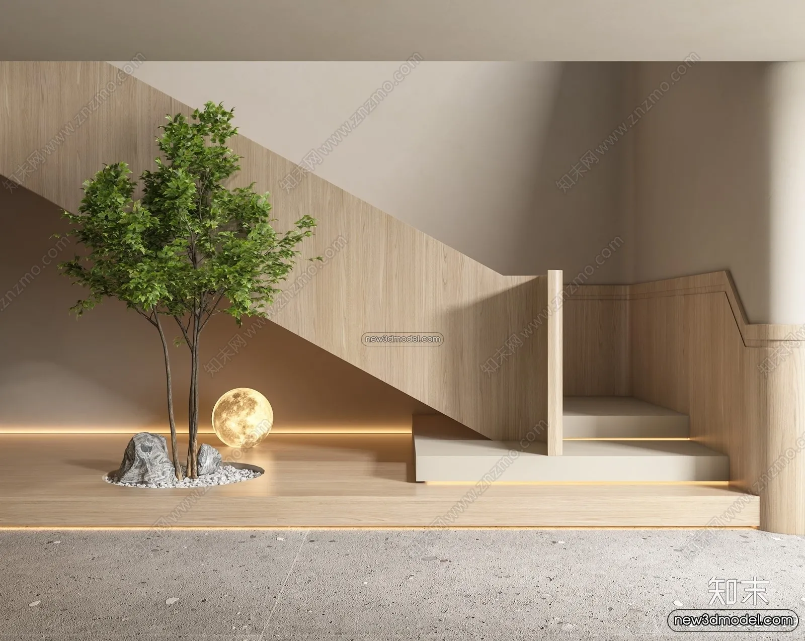 Staircase Decoration – 3D Interior Scene – 3D Models – 184