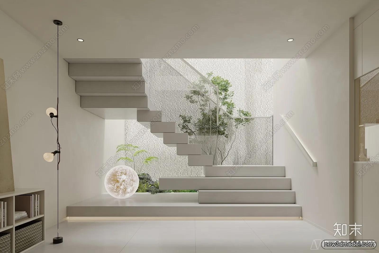 Staircase Decoration – 3D Interior Scene – 3D Models – 208