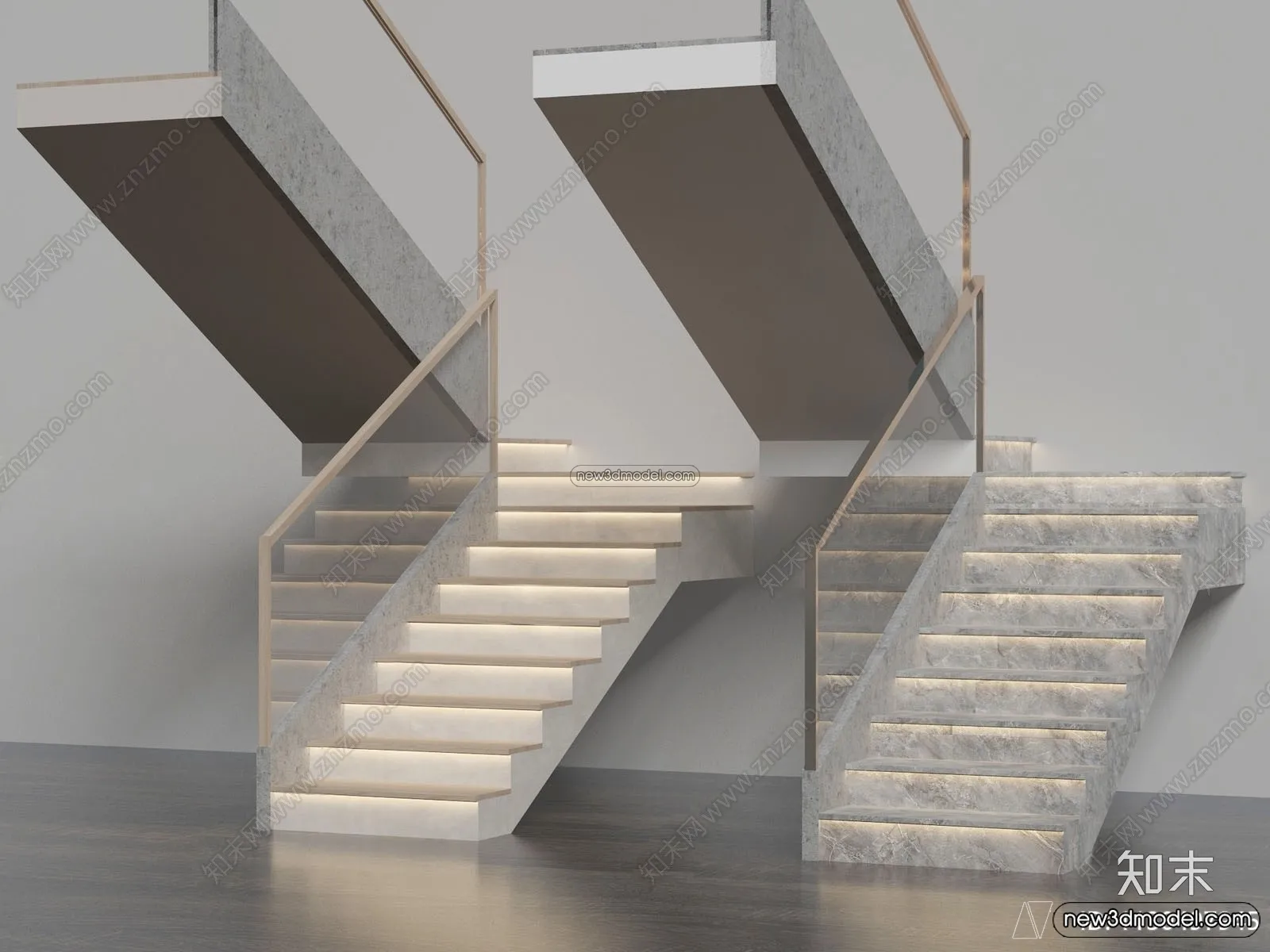 Staircase Decoration – 3D Interior Scene – 3D Models – 217