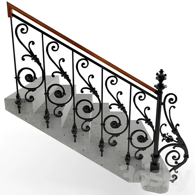 staircase railing 3DS Max Model