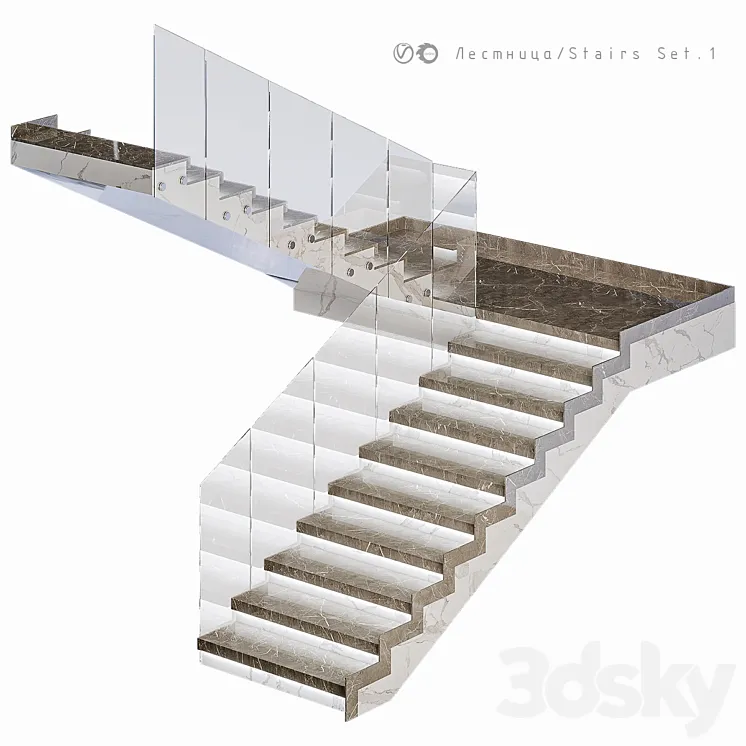 Staircase \/ Set 1 3DS Max Model