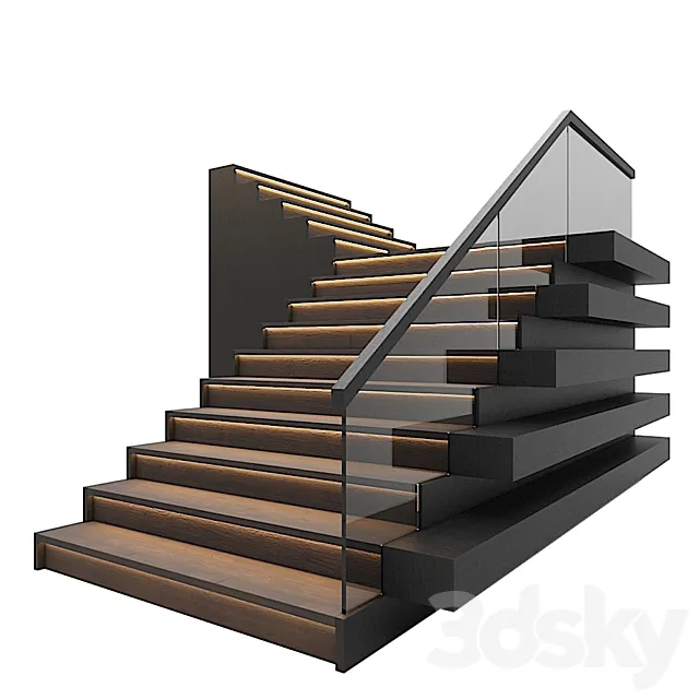 Staircase with light 3DSMax File