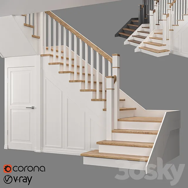 Staircase with pantry 3DS Max Model