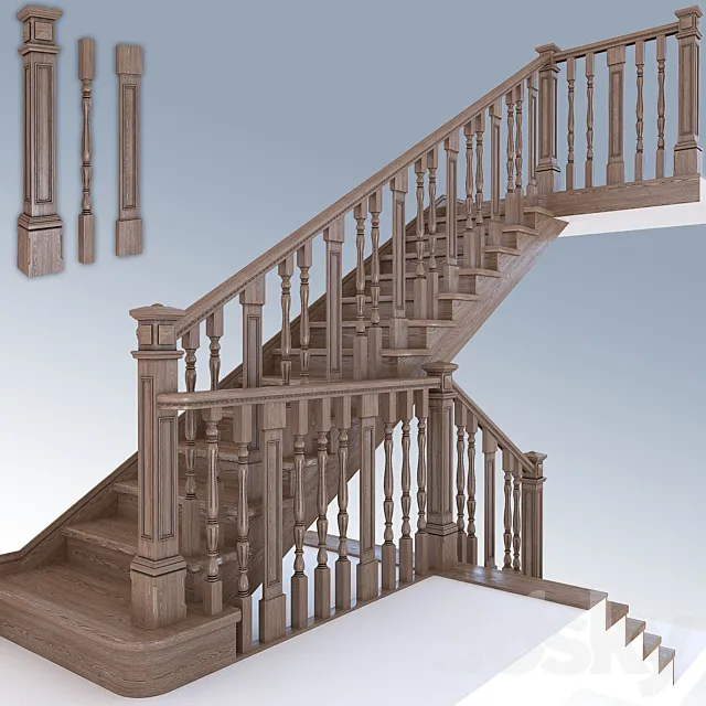 Stairs classical 3DSMax File
