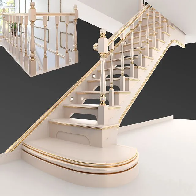 Stairs classical 3dsMax Model