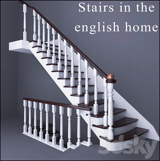 Stairs in the english home 3DSMax File