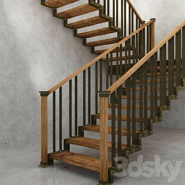 Stairs in the industrial style 3DSMax File
