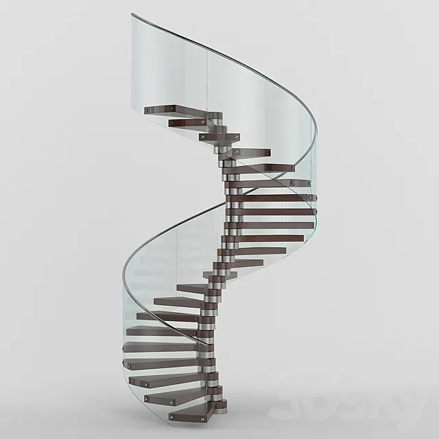 Stairs: winding 3ds Max