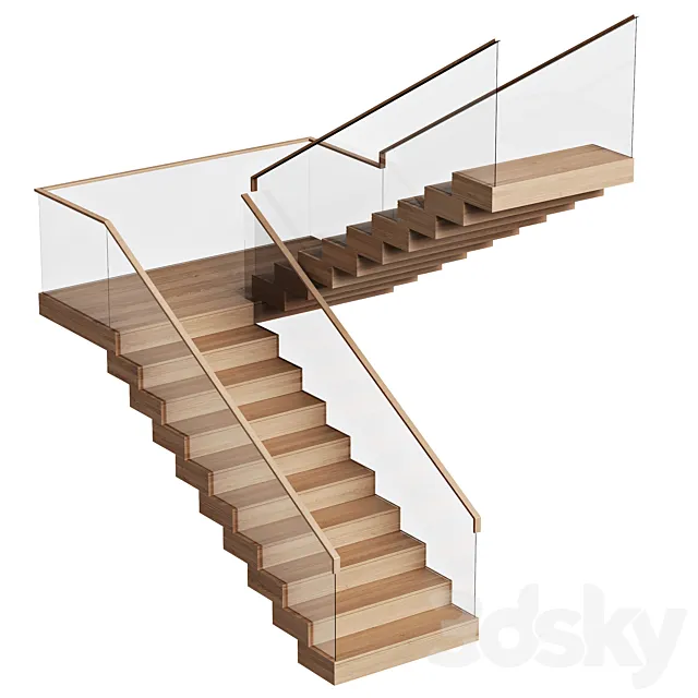 Stairs wooden 3dsMax Model