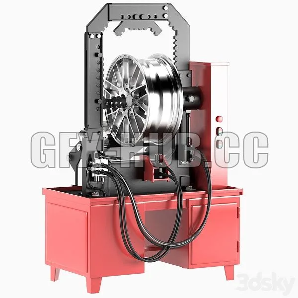 Stand For Straightening Alloy Wheels 3dsMax Model
