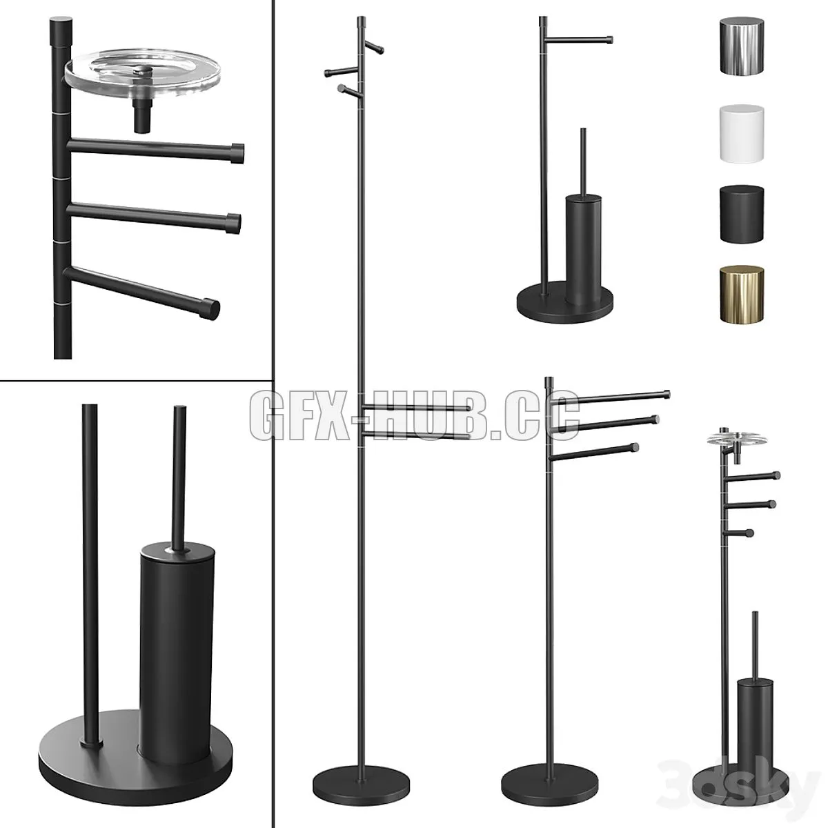 Stand Set BERTOCCI Cinquecento 3dsMax Model