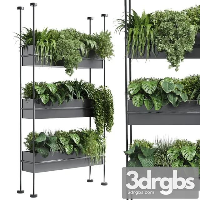 Stand wall decor with shelves for the closet or showcase plants collection 179