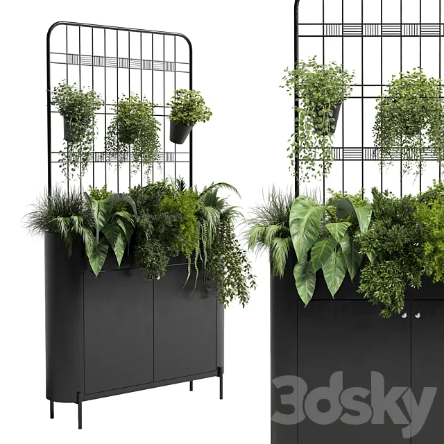 stand wall decor with shelves for the library and closet or showcase plants collection 175 3DSMax File