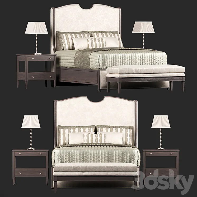 Stanley Hickory chair and zonca set 3DS Max
