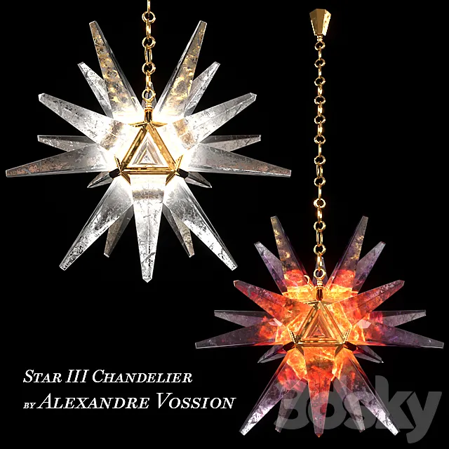 Star III Chandelier by Alexandre Vossion 3DS Max Model