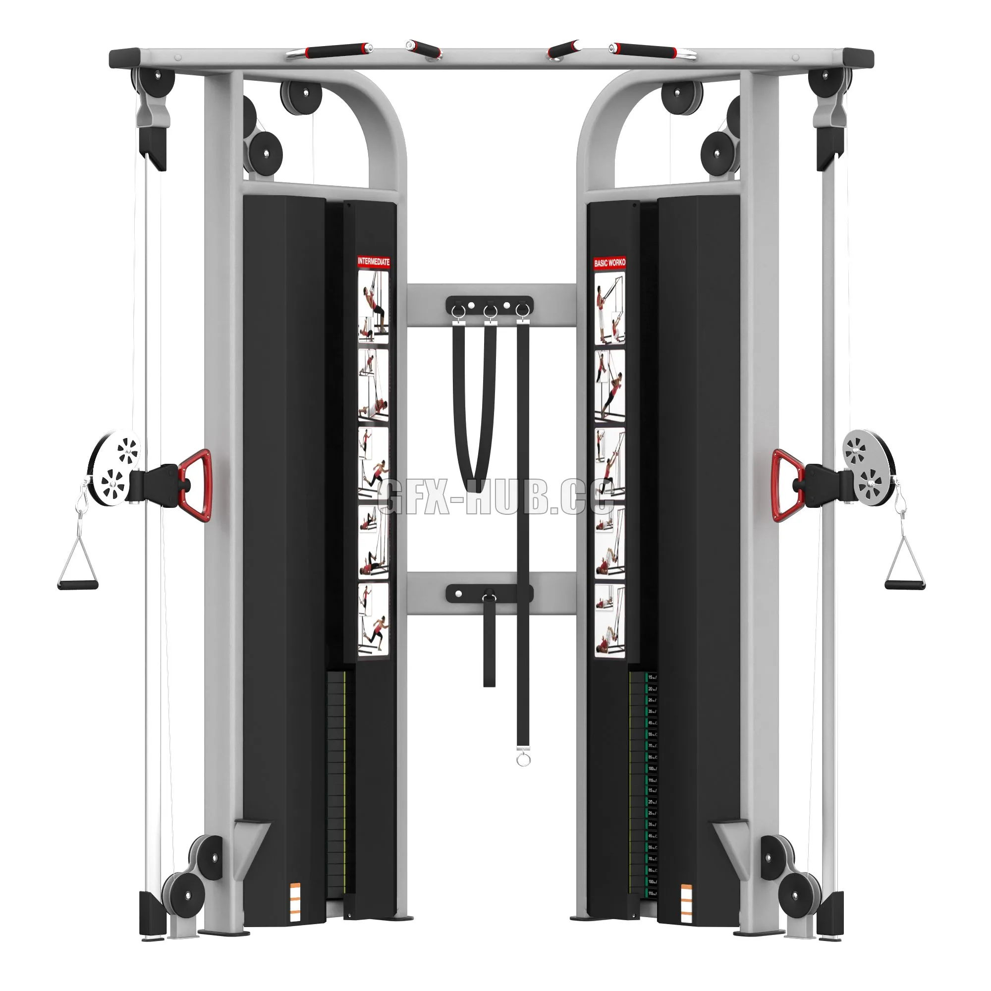 Star Trac INSTINCT DUAL ADJUSTABLE PULLEY 3dsMax Model