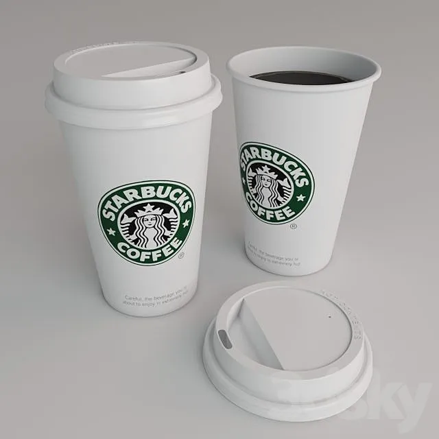 Starbucks Cups 3ds Max