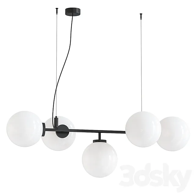 STARBURST LED blown glass pendant lamp 3ds Max