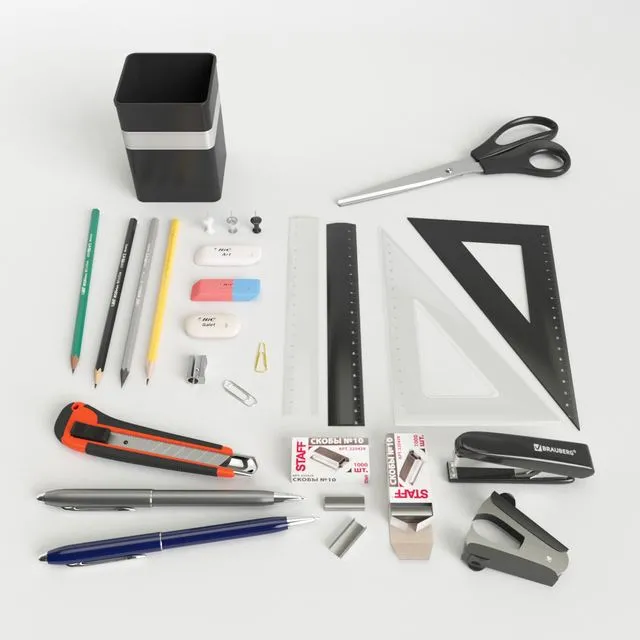 Stationery Set 3dsMax Model