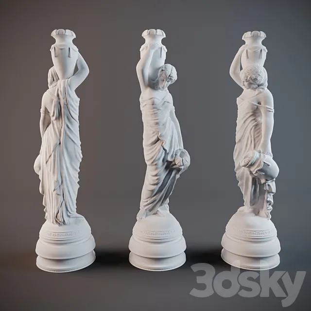 Statue of “The Virgin with a Vase” 3ds Max