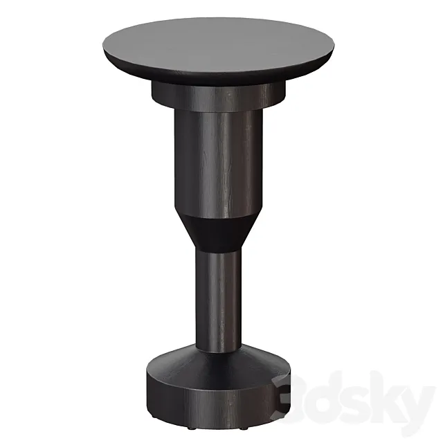 Statuer Black Wood End Table (Crate and Barrel) 3ds Max