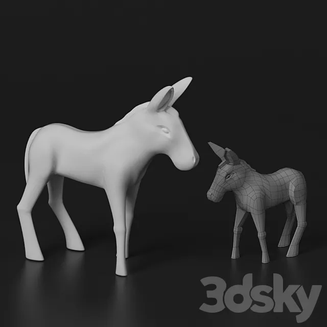 Statuette. Donkey 3ds Max