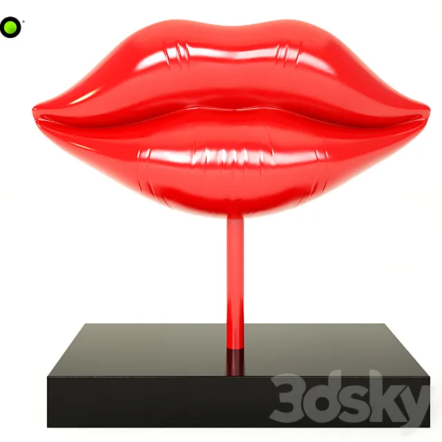 Statuette Lips 3ds Max