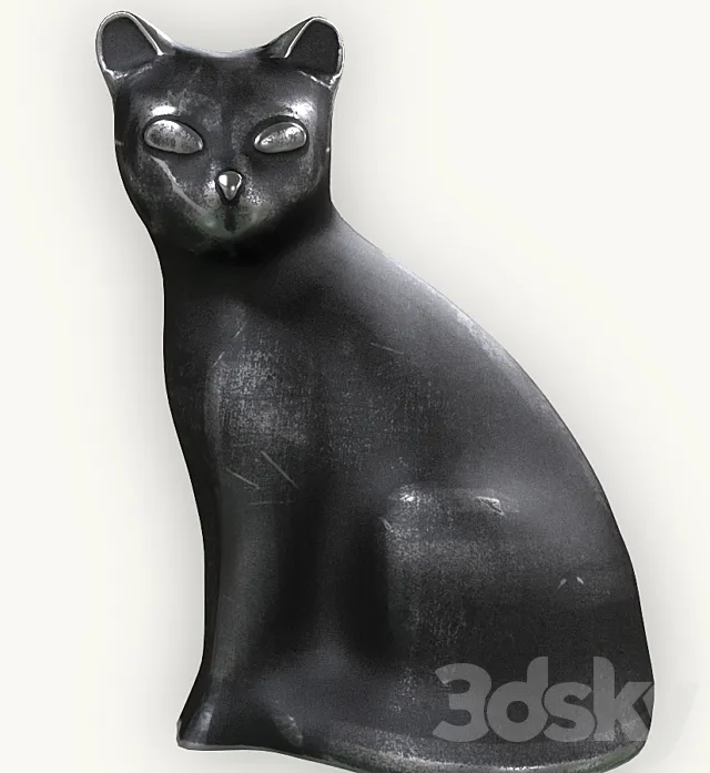 Statuette of a cat 3DSMax File