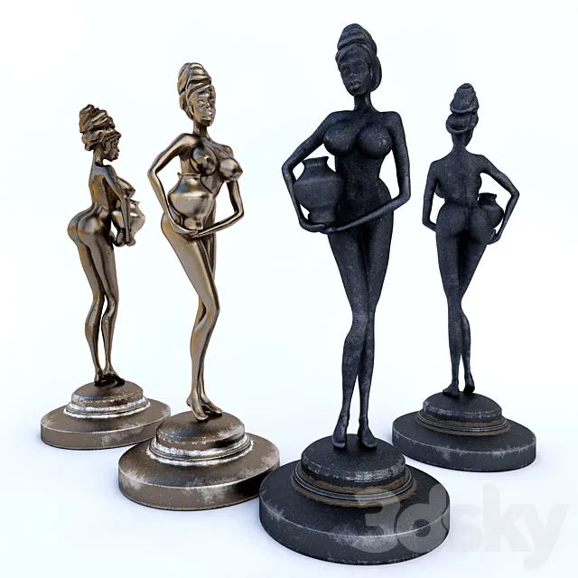 Statuette of an African grotesque 3DS Max Model