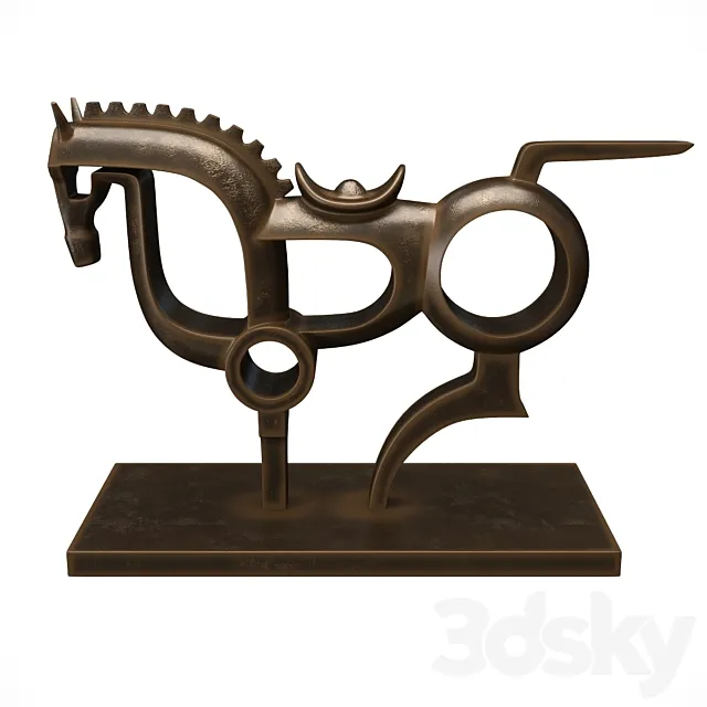 Statuette of Konya 3ds Max