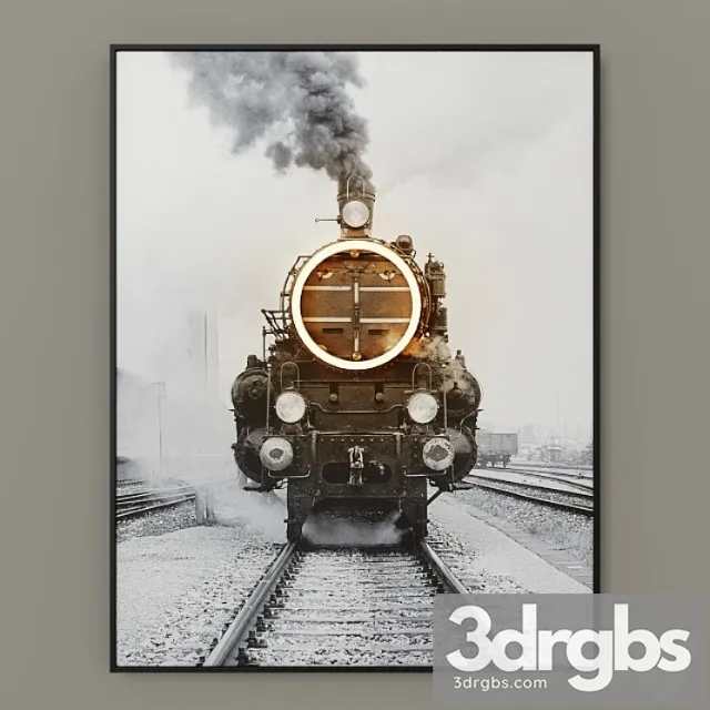 Steam train led art rh 3dsmax Download