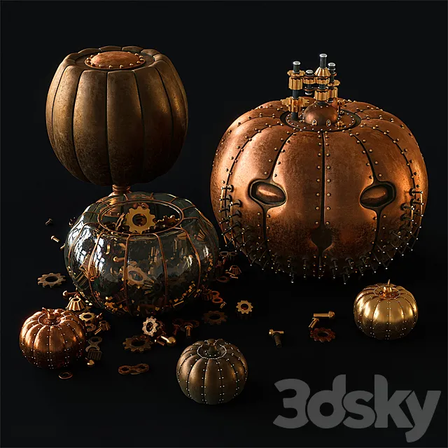 Steampunk Halloween 3ds Max