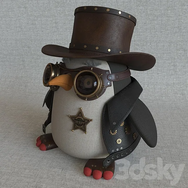 Steampunk penguin 3ds Max