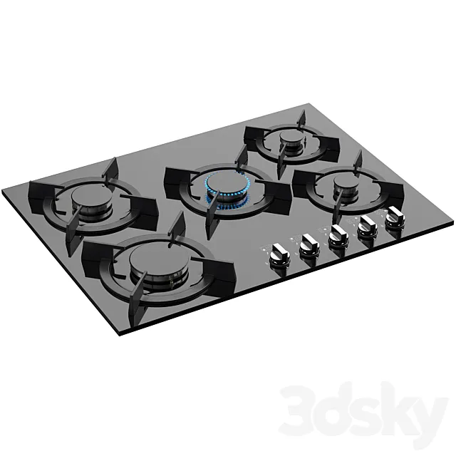 Steel Alborz G5701 Cooktop 3DS Max Model