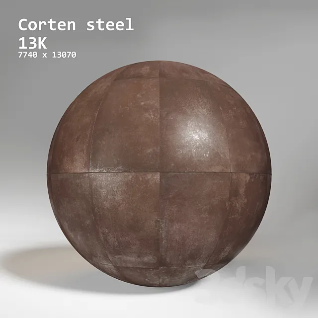 Steel corten 3DS Max Model