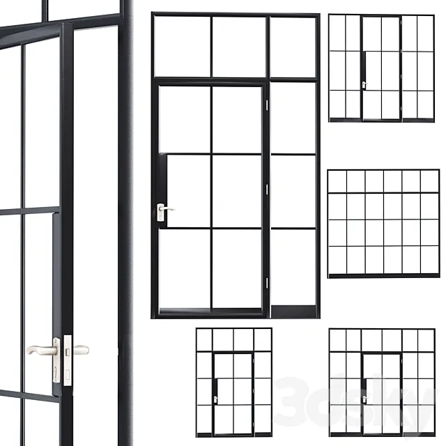 Steel door. Partition set 1 3DS Max Model