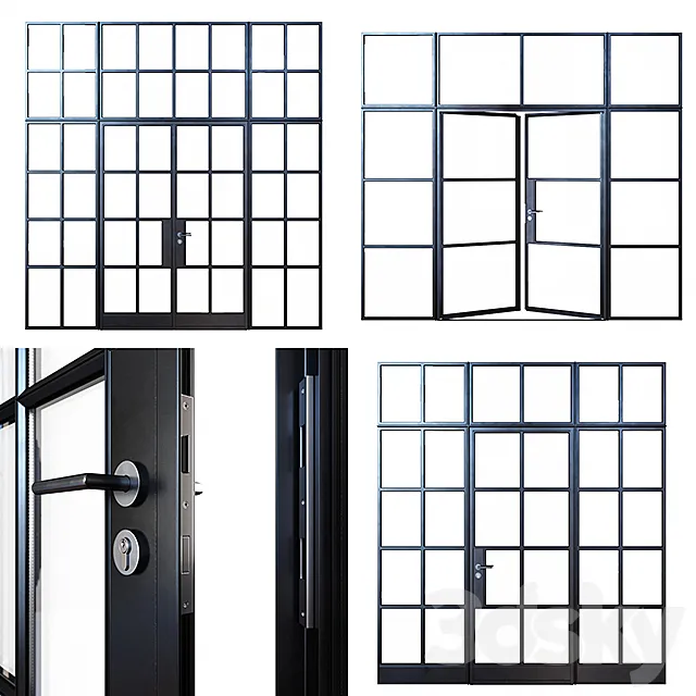 Steel doors 3DSMax File