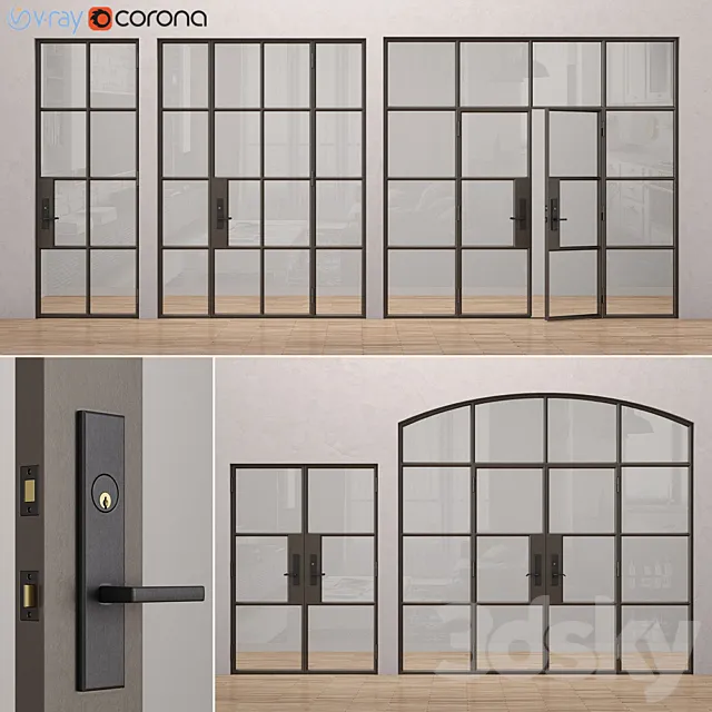 Steel doors Rehme 1 3DS Max Model