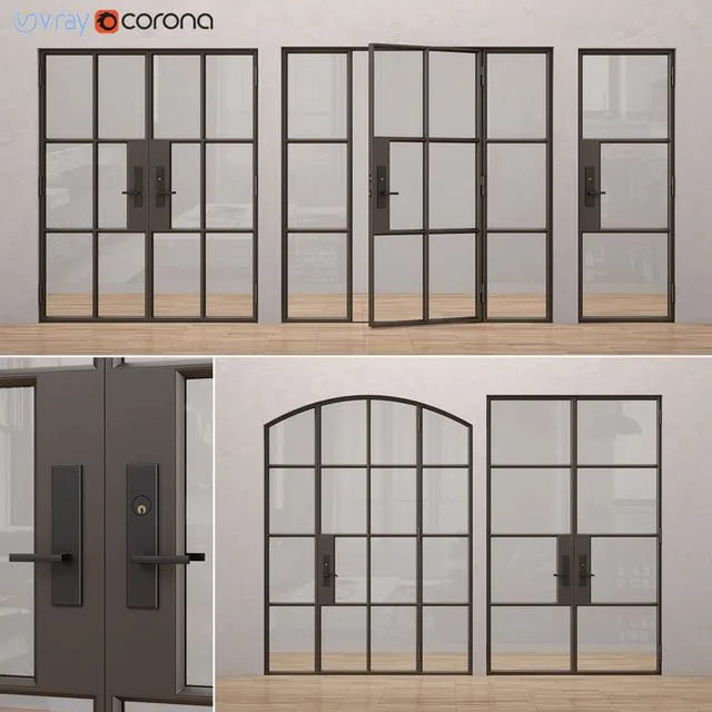 Steel doors Rehme 3 3dsMax Model