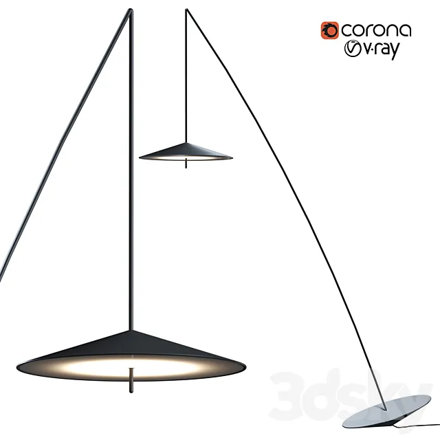 STEEL FISHERMAN PENDANT FLOOR LAMP 3ds Max