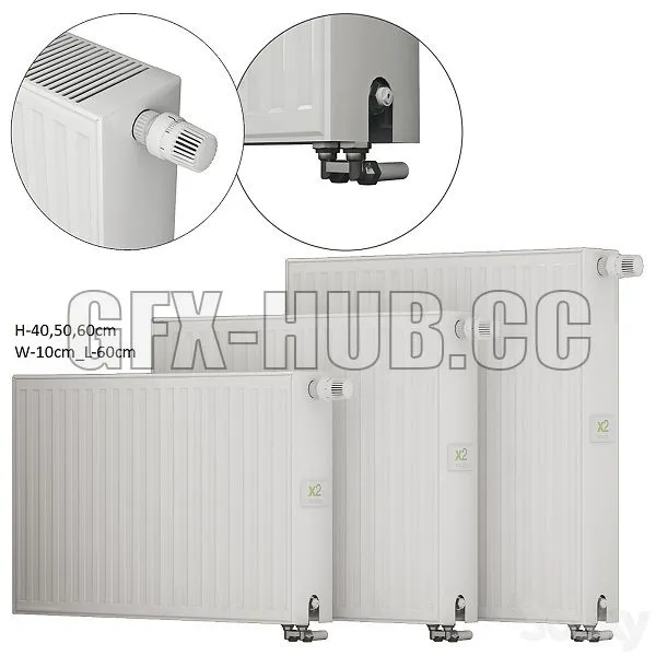 Steel Panel Radiators Kermi 3dsMax Model