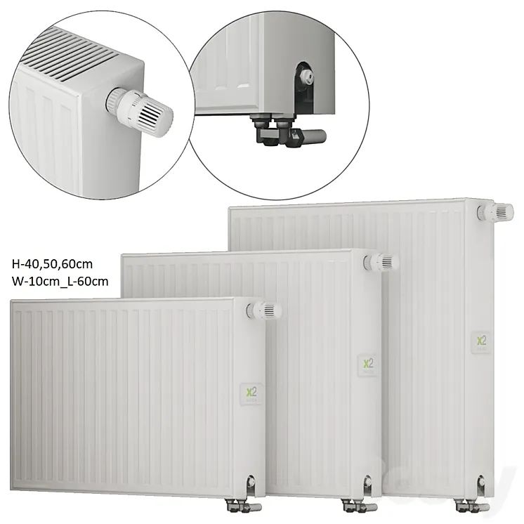 Steel panel radiators Kermi therm-x2 Profil L-60 3DS Max