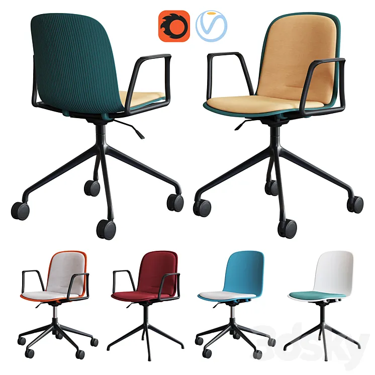 Steelcase – Office Chair Cavatina Set1 3DS Max