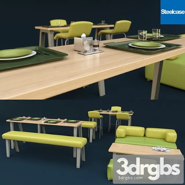 Steelcase office furniture dining room 2 3dsmax Download