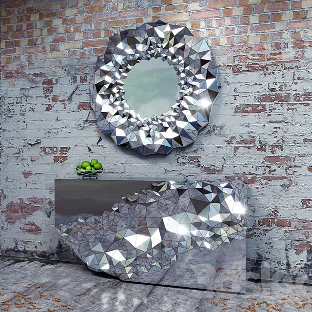 STELLAR CONSOLE TABLE & MIRROR by Jake Phipps 3DS Max Model